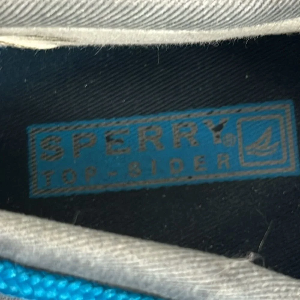 Sperry‎ Top Sider Canvas Boat Shoes Mens Size 8M Grey Blue